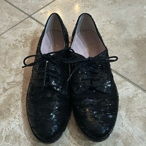 Kate Spade Sequin Leather Loafers